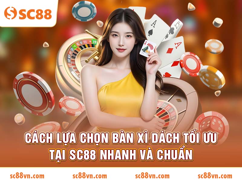 Cách lựa chọn bàn xì dách tối ưu tại SC88 nhanh và chuẩn
